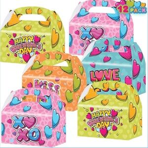 Colorful Heart Party Favor Boxes - 12 Pack